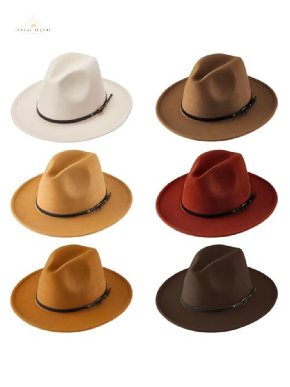 6 Pcs Fedora Hats for Men Women Felt Material No Stretch Retro Style Costume